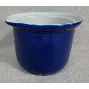 Hall Pottery Cobalt Blue Utility Bowl – #474 (1940s–1950s, USA, No Lid)